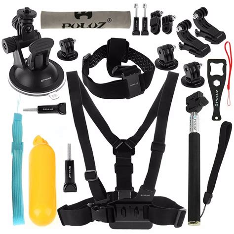 action camera accessories set    forgopro accessories kit mounts chest belt head strap