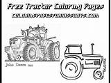 Coloring Tractor Farm sketch template