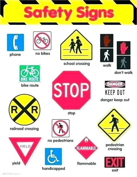safety signs worksheets  kindergarten  printable safety