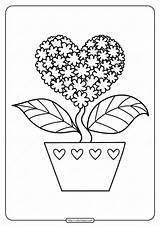 Coloriage Coeur Fleur Primarygames Imprimer Hearts Coloringoo Coloringhome Mandala sketch template