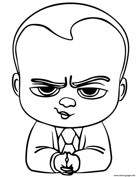 boss baby coloring page printable