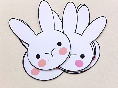 bunny bunting printable easter craft  poppet