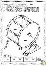 Percussion Drum Tambourine Castanets Cymbals Chime Gong Glocke Glockenspiel Teacherspayteachers sketch template