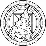 Mandala Christmas Tree Coloring Mandalas Coming Pages Ambience Containing Middle Big sketch template