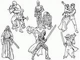Wars Star Coloring Pages Characters Library Clipart Color sketch template