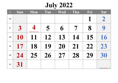 calendar  july month  calendar