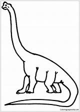 Brachiosaurus Dinosaurus Color Online Pages Coloring Coloringpagesonly sketch template