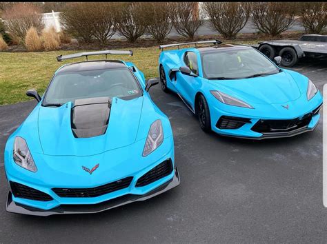 C7 Zr1 Vs C8 Stingray In The Same Color Thanks To Streetspeed717 On