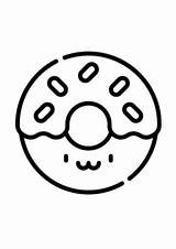 Colorare Disegni Ciambelle Ciambella Donuts Bambini sketch template