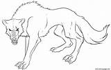 Wolf Coloring Print Anime Pages Printable Color sketch template