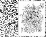 Coloring Adult Flower Henna Sheet Instant Pdf Zentangle Grown Printable Description sketch template