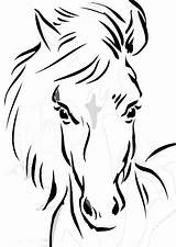 Horse Coloring Pages Funny Cartoon Printable Face sketch template