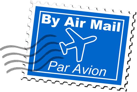 clipart air mail postage stamp
