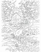Coloring Pages Scenery Landscape Adults Beautiful Drawing Printable Colouring Natural Mountain Jungle Kids Sheets Color Getdrawings Getcolorings Print Excellent sketch template