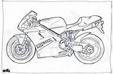 Coloring Ducati Pages Colouring Motorcycle Etsy Besuchen Illustration sketch template