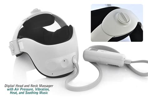 digital head and neck massager with speakers acupressure vibration