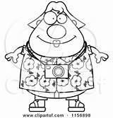Tourist Clipart Plump Female Cartoon Cory Thoman Outlined Coloring Vector 2021 sketch template