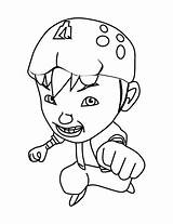 Boboiboy Coloring Pages Books Flowers Choose Board Drawings sketch template