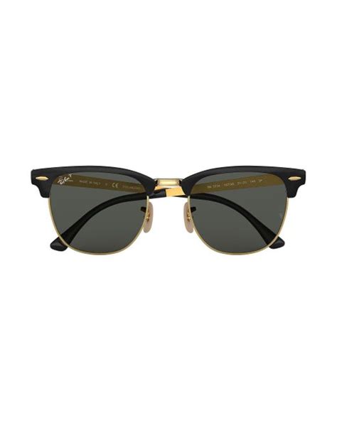ray ban clubmaster metal black in black save 23 lyst