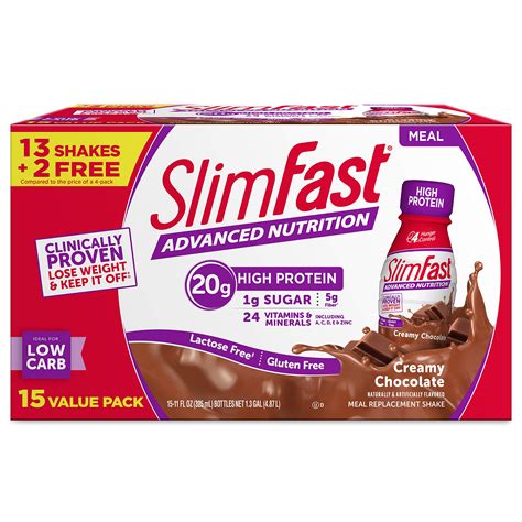 buy slimfast advanced tion high protein meal replacement shake creamy