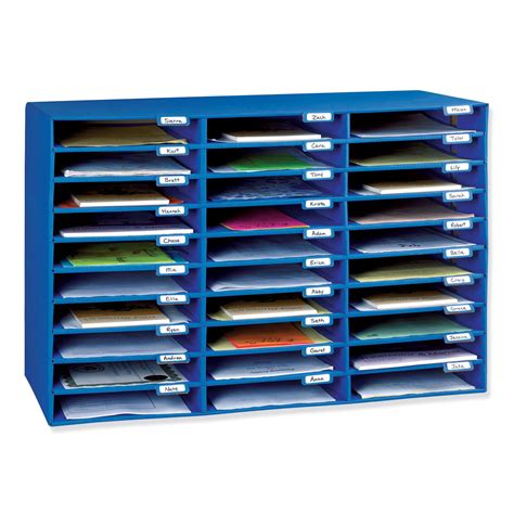 mail box sorter desktop organizer  slot mailbox blue office school