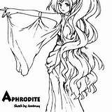 Aphrodite sketch template