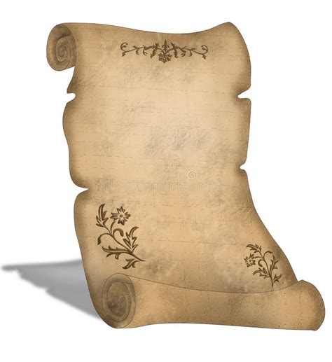 parchment scroll  decorations stock illustration illustration
