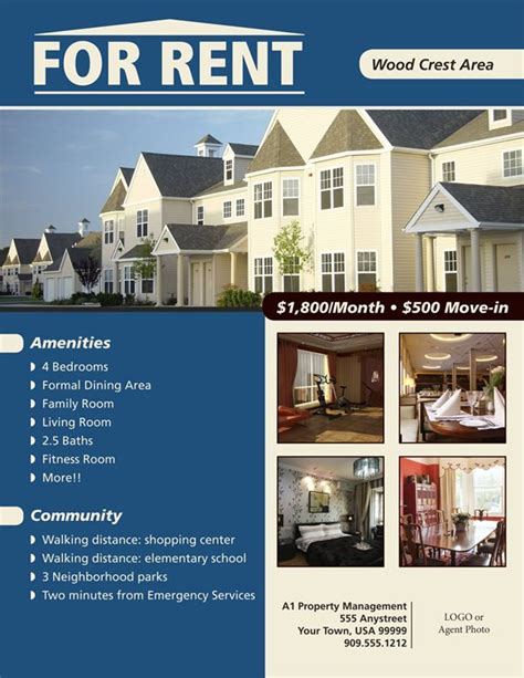 home rental flyer examples apartment  rent flyer