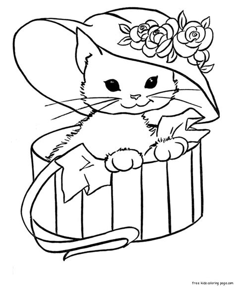 kitty cat  printable coloring pages animals  printable