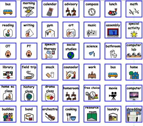 printable visual daily routine preschool daycare schedule  english