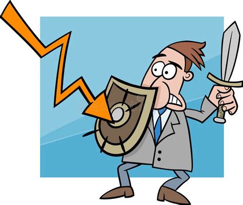 economic crisis cartoon illustration stock vector illustration  finance business