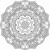Starlight Bloom Coloring Mandala Pages Mondaymandala Clear Blank sketch template