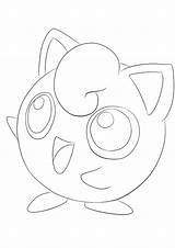Coloring Jigglypuff Coloriages Rondoudou Traits Epais Fairy Pokémon sketch template