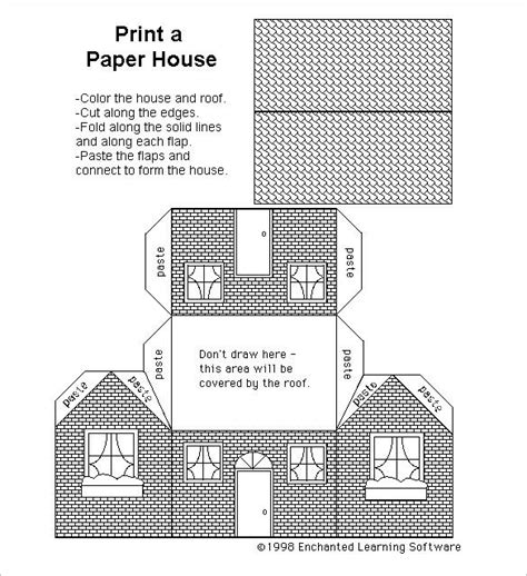paper house template    documents   premium