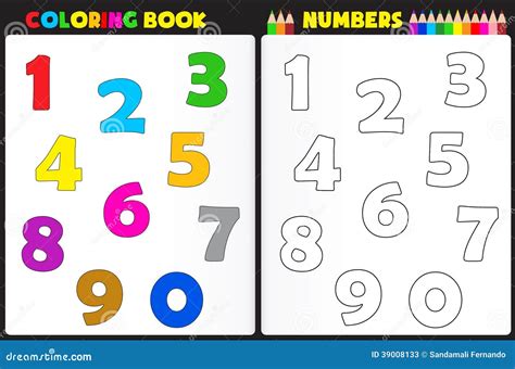 coloring book numbers stock vector image