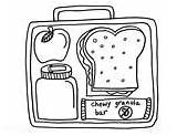 Colouring Pages Coloring Lunchbox Healthy School Printables Lunch Box Kids Sheets Back sketch template