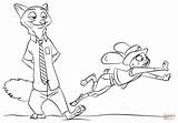 Zootopia Coloring Judy Nick Pages Para Colorir Drawing sketch template