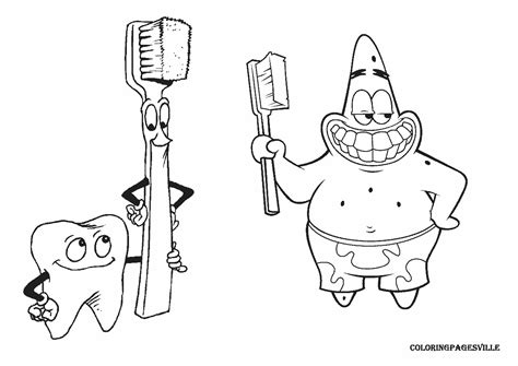 brushing teeth coloring pages