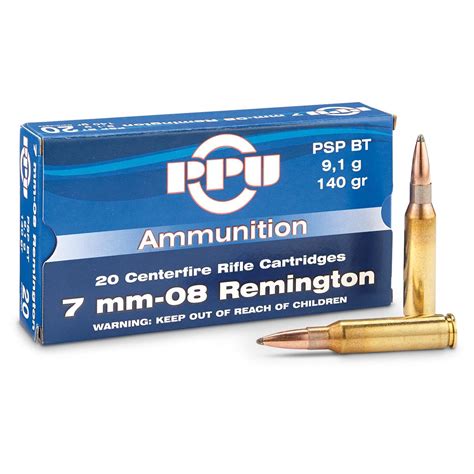 ppu mm  remington psp bt  grain  rounds  mm  remington ammo  sportsman