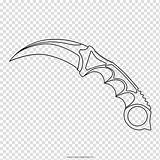 Karambit Messer Muster Waffe Malbuch Hiclipart Butcher sketch template