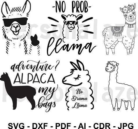 llama svg cute llama svg cut files for silhouette cameo etsy australia