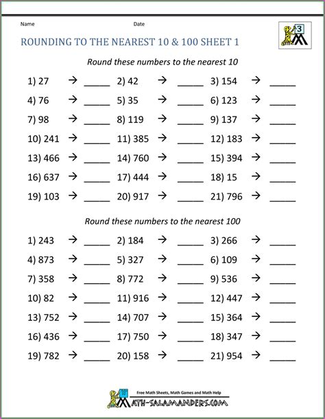 numbers worksheet  grade