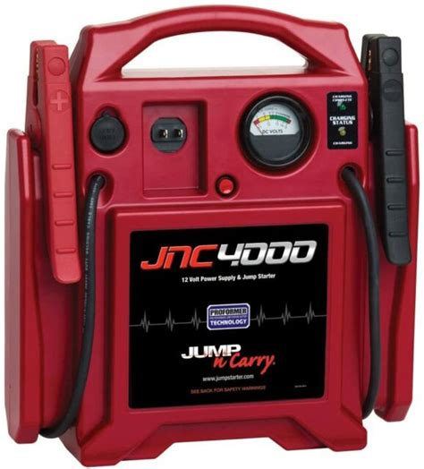 power booster pack charger battery portable heavy duty  volt jump starter box ebay