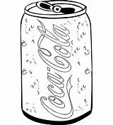 Coca Bottle Coke Colouring sketch template