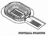 Coloring Football Pages Stadium Printable Kids Soccer American Popular sketch template