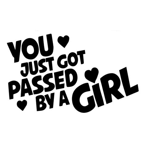 12 7cm 7 8cm passed by a girl decal funny vinyl car decals car stickers