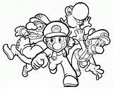 Mario Super Bros Games Coloring Drawing Pages Kb sketch template