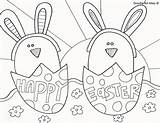 Easter Happy Coloring Pages Doodle Alley Chicks Getdrawings sketch template
