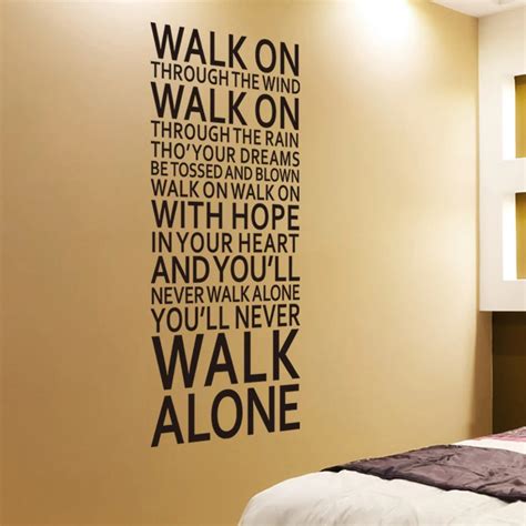 inspirational youll  walk  quotes wall stickers home decor living room vinyl