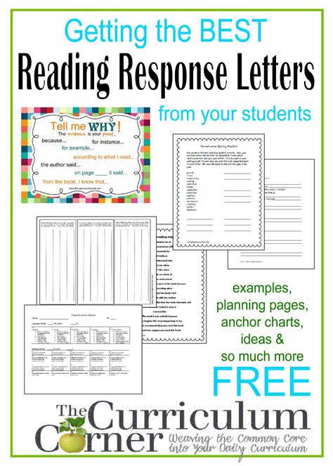 reading response letters  curriculum corner